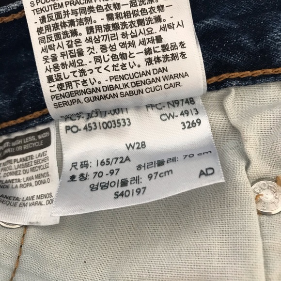 Levi's 501 distressed jean shorts 28 waist - Picture 12 of 12